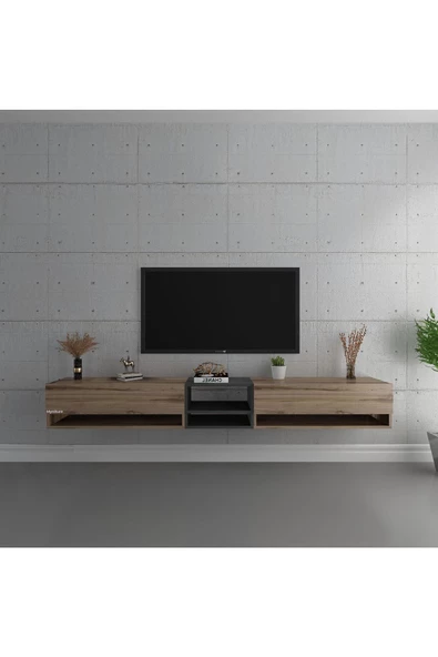 Myniture Home & Living Duvara Monte Tv Sehpası Çırağan S6104-3 - Resim 2
