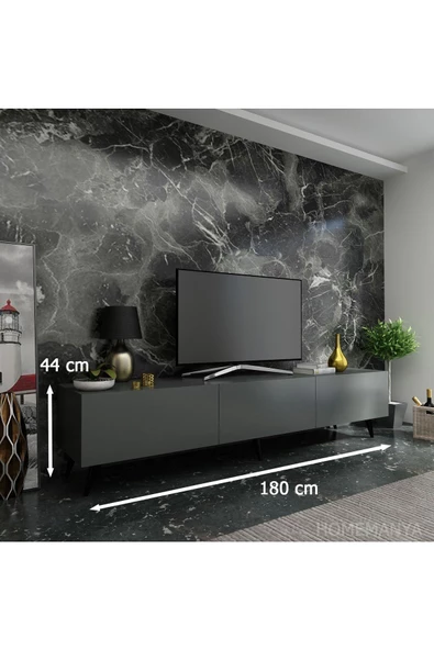 Myniture Home & Living Festival Tv Ünitesi Q3017-4 Antrasit Minifiks Bağlantı Dışarıdan Vida Gözükmez - 2