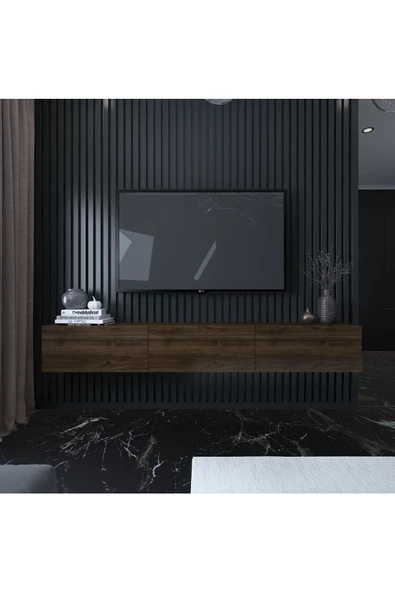Myniture Home & Living Duvara Monte Tv Sehpası Ceviz S6204-2 - 2
