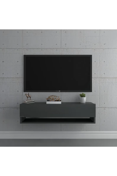 Myniture Home & Living Duvara Monte Tv Sehpası Antrasit S6101-4 - 2