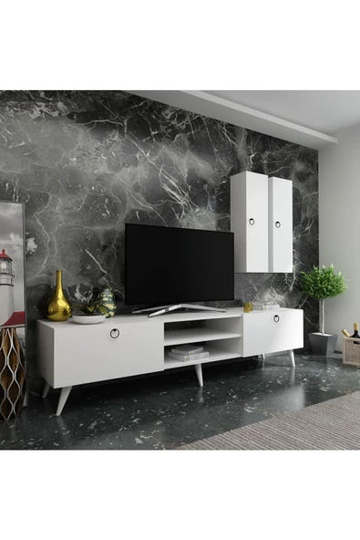 Myniture Home & Living Festival Tv Ünitesi Q3018-1 Beyaz - 1