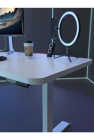 Myniture Home & Living Çift Motor Elektrikli Yükseklik Ayarlı Oyuncu Masa 36 mm Kalınlık - 140X90 cm DA50001-1-140 - 2