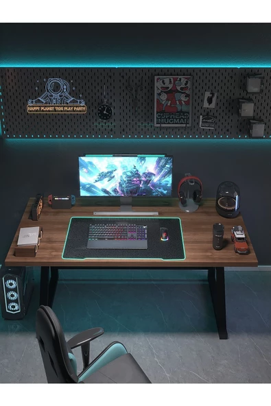 Myniture Home & Living Profesyonel Oyuncu Masası DA46002-2-140 Ceviz 36 mm Kalınlık - 140 X 90 cm - Resim 4