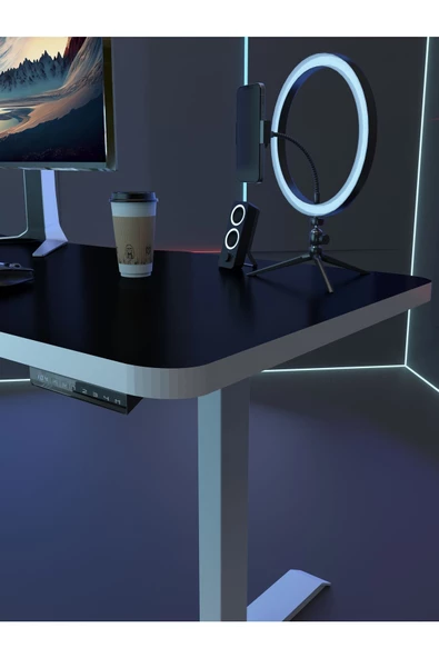 Myniture Home & Living Çift Motor Elektrikli Yükseklik Ayarlı Oyuncu Masa 36 mm Kalınlık - 140X90 cm DA50001-7-1-140 - 2