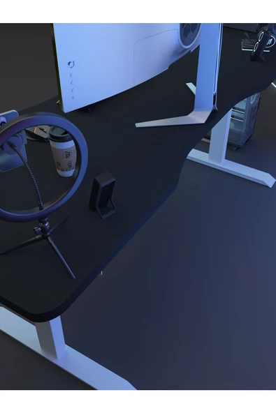 Myniture Home & Living Çift Motor Elektrikli Yükseklik Ayarlı Oyuncu Masa 36 mm Kalınlık - 160X90 cm DA50001-4-160 - 4