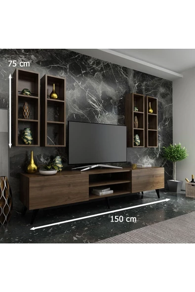 Myniture Home & Living Festival Tv Ünitesi Q3801-2 Ceviz - Resim 2