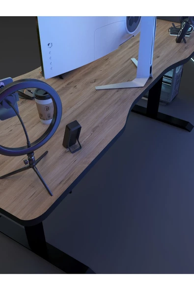 Myniture Home & Living Pro Çift Motor Elektrikli Yükseklik Ayarlı Oyuncu Masa 36 mm Kalınlık - 140X90 cm DA50002-6-4-140 - 4