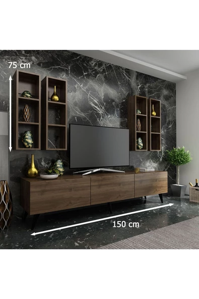 Myniture Home & Living Festival Tv Ünitesi Q3802-2 Ceviz - Resim 2