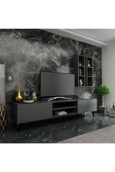 Myniture Home & Living Festival Tv Ünitesi Q3000-4 Antrasit ürün görseli 1