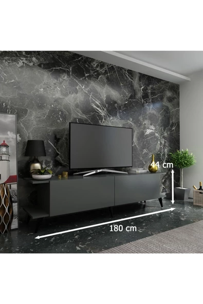 MobilyaFırsat Ideal Tv Ünitesi Q7013-4 Antrasit - 2