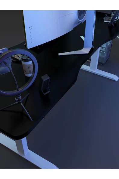 Myniture Home & Living Çift Motor Elektrikli Yükseklik Ayarlı Oyuncu Masa 36 mm Kalınlık - 180X90 cm DA50001-7-180 - 4