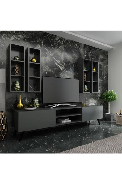 Myniture Home & Living Festival Tv Ünitesi Q3801-4 Antrasit ürün görseli 1