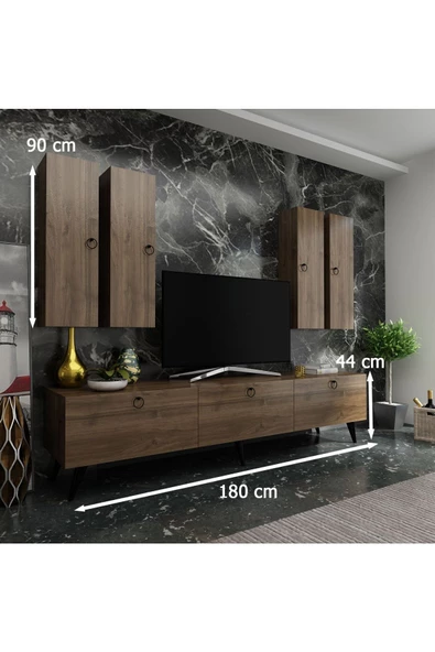 Myniture Home & Living Festival Tv Ünitesi Q3020-2 Ceviz - Resim 2
