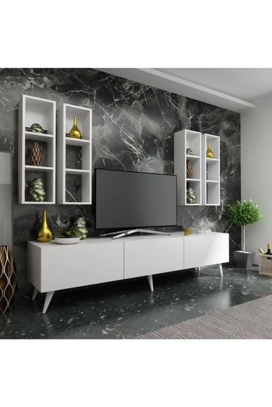 Myniture Home & Living Festival Tv Ünitesi Q3002-1 Beyaz ürün görseli 1