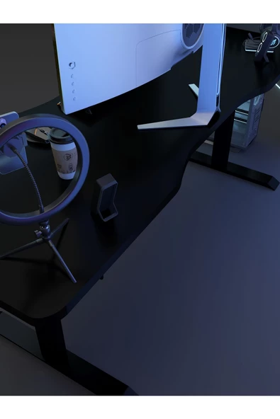 Myniture Home & Living Çift Motor Elektrikli Yükseklik Ayarlı Oyuncu Masa 36 mm Kalınlık - 160X90 cm DA50002-7-160 - 4