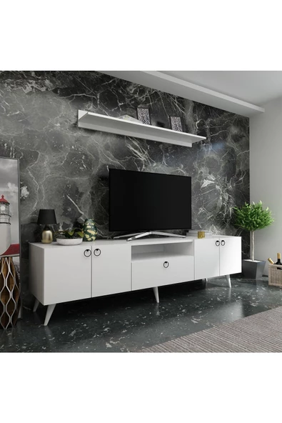 Myniture Home & Living Festival Tv Ünitesi Q3027-1 Beyaz ürün görseli 1