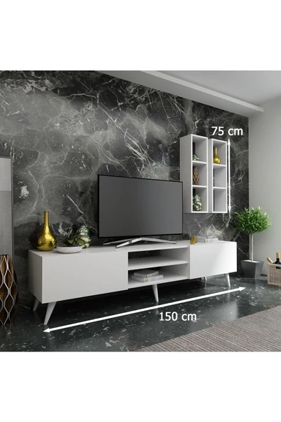 Myniture Home & Living Festival Tv Ünitesi Q3800-1 Beyaz - 2