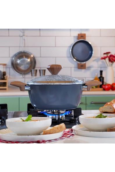 SCHAFER Fiesta Seramik Derin Tencere 24 Cm-Siyah - 2
