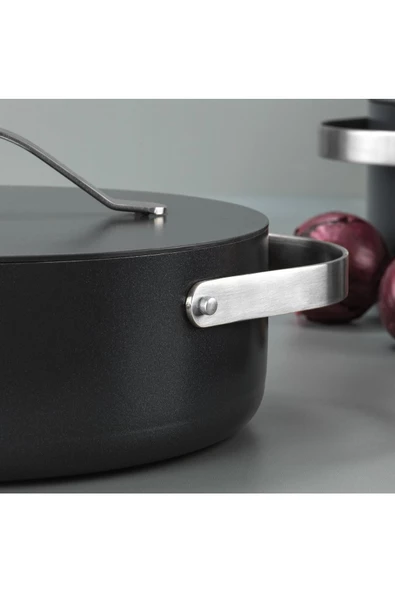 SCHAFER Moonlight 7 Parça Seramik Tencere Seti-Siyah - 3