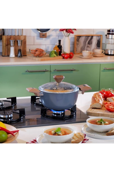 SCHAFER Fiesta Seramik Derin Tencere 20 Cm-Siyah - 4