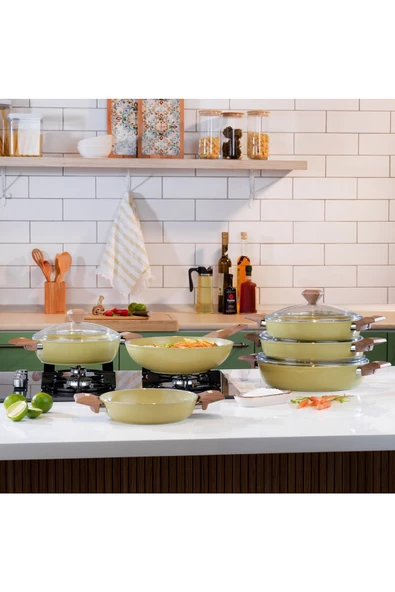 SCHAFER Fiesta 20 Cm Seramik Sahan 1 Parça-Yeşil