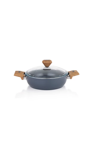 SCHAFER Fiesta 24 Cm Seramik Basık Tencere-Siyah - 5