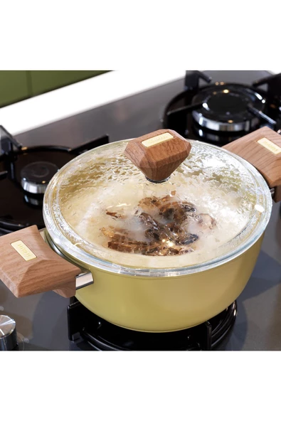 SCHAFER Fiesta Seramik Derin Tencere 20 Cm-Yeşil - 6