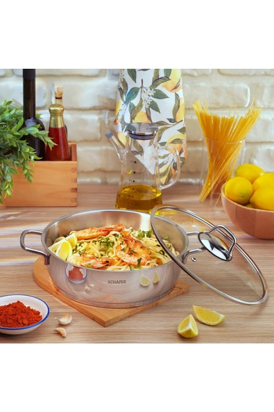 SCHAFER Held Çelik Basık Tencere 24-26 Cm