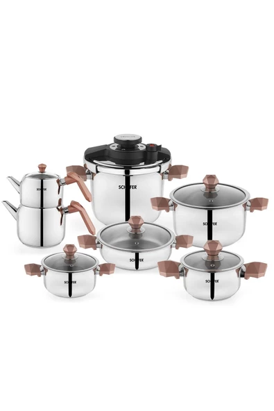 SCHAFER Honor Çelik Çeyiz Seti 13 Prç.-Rosegold - 2