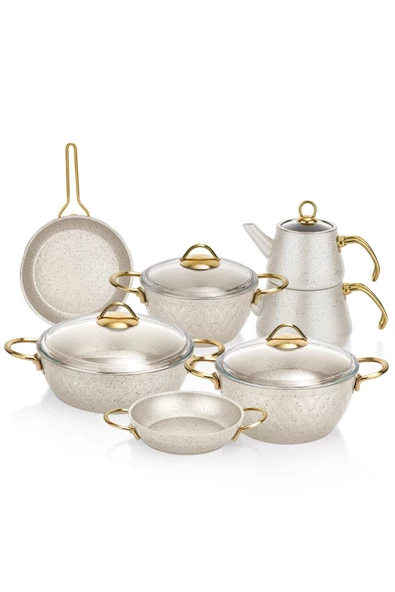 SCHAFER New Range Yanmaz Yapışmaz Çeyiz Seti-11 Parça-Beyaz - 5