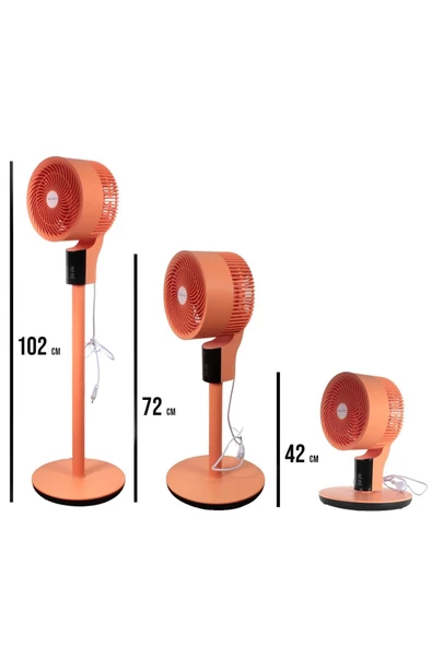 BALENO 20Cm 40W Uzaktan Kumandalı 3 Kademeli Turuncu Vantilatör - 2