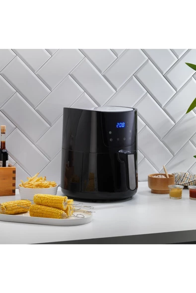 SCHAFER Thermochef Dijital Airfryer/Sıcak Hava Fritözü-Siyah