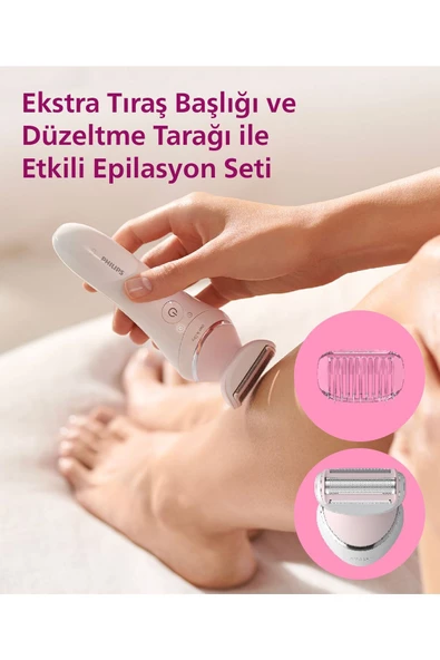 PHİLİPS Bre730/05 Epilatör (Yüz+Koltuk Altı+Bikini Bölgesi+Bacak)Islak Ve Kuru,Işıklı,Kablosuz - 5