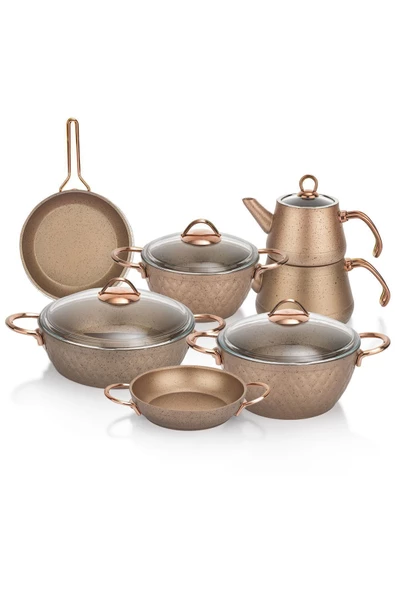 SCHAFER New Range Yanmaz Yapışmaz Çeyiz Seti-11 Parça-Bakır - 6