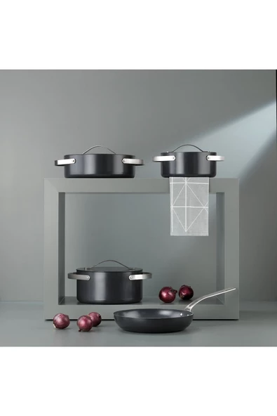 SCHAFER Moonlight 7 Parça Seramik Tencere Seti-Siyah