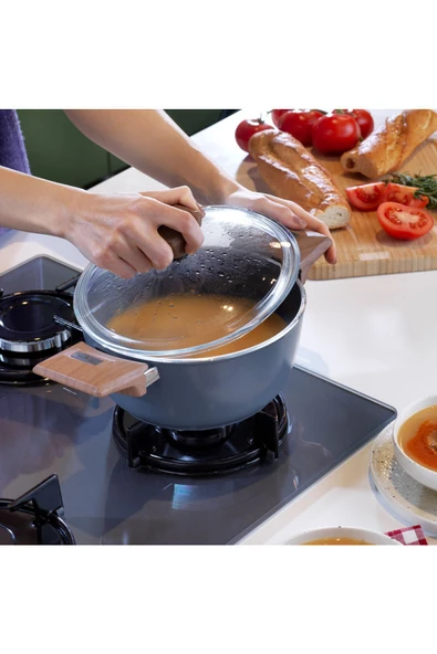 SCHAFER Fiesta Seramik Derin Tencere 20 Cm-Siyah - 3