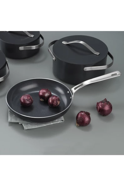 SCHAFER Moonlight 7 Parça Seramik Tencere Seti-Siyah - 6
