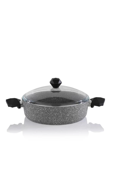 SCHAFER Cory Yanmaz Yapışmaz Basık Tencere 28Cm-Gri - 2