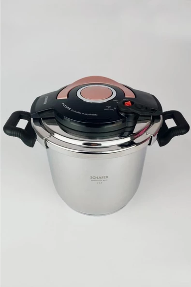 SCHAFER Cooky Düdüklü Tencere 7 L Rosegold - 1S0836-27001-Ros01 - 3