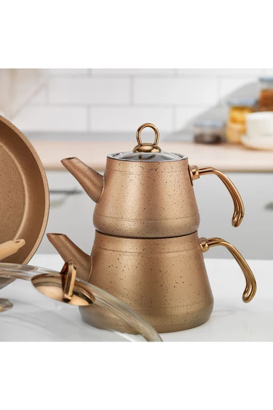 SCHAFER New Range Yanmaz Yapışmaz Çeyiz Seti-11 Parça-Bakır - 5