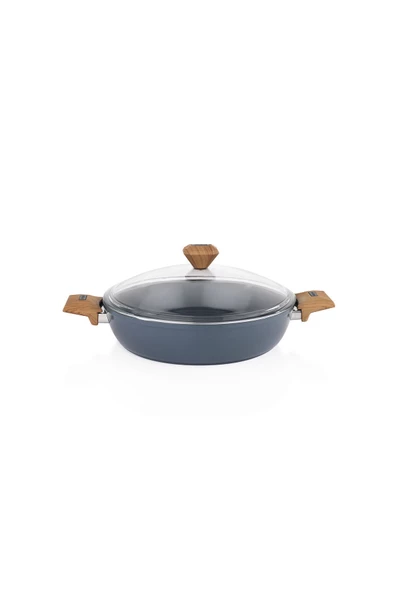 SCHAFER Fiesta Seramik Basık Tencere 30 Cm-Siyah - 3