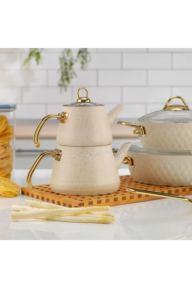 SCHAFER New Range Yanmaz Yapışmaz Çeyiz Seti-11 Parça-Beyaz - 4