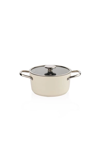 SCHAFER Gravita Seramik Tencere Seti 7 Parça-Krem - 7