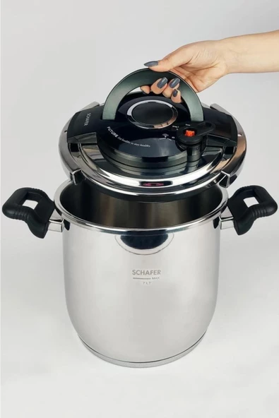 SCHAFER Cooky Düdüklü Tencere 7 L Füme - 1S0836-27001-Fum01 - 2