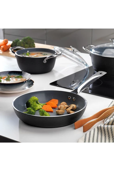 SCHAFER Night Sky Seramik Tencere Seti 7 Parça-Siyah - 3