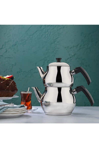 SCHAFER Base Çelik Çaydanlık Takımı 4 Parça-Inox