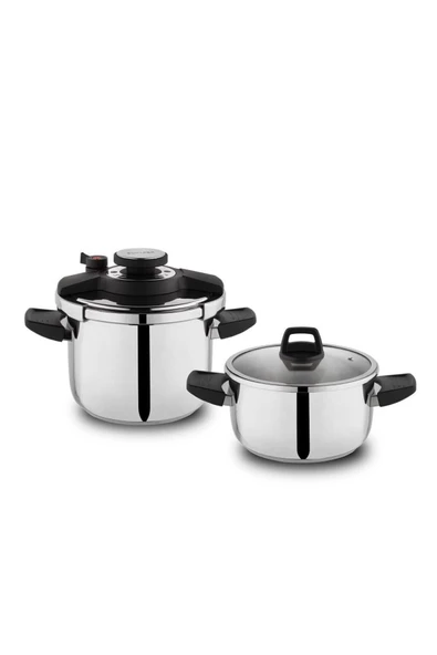 SCHAFER Compact Ikili Düdüklü Tencere Takımı 6,5 4 Litre 4 Parça - 3