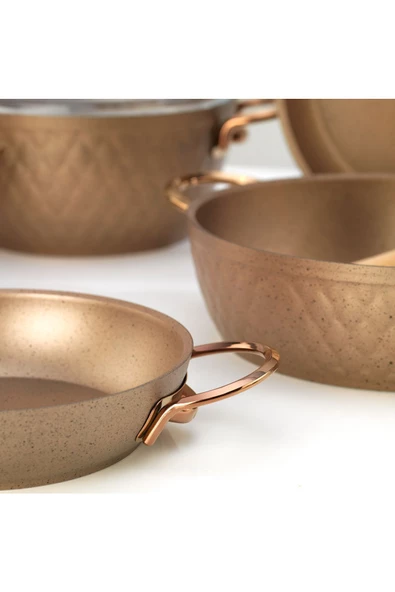 SCHAFER New Range Yanmaz Yapışmaz Çeyiz Seti-11 Parça-Bakır - 4