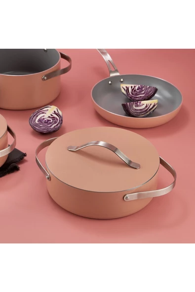 SCHAFER 7 Parça Seramik Tencere Seti-Rosegold - 2