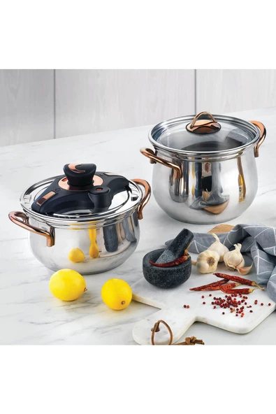 SCHAFER Alia Çelik Çeyiz Seti 18 Parça-Bakır - 2